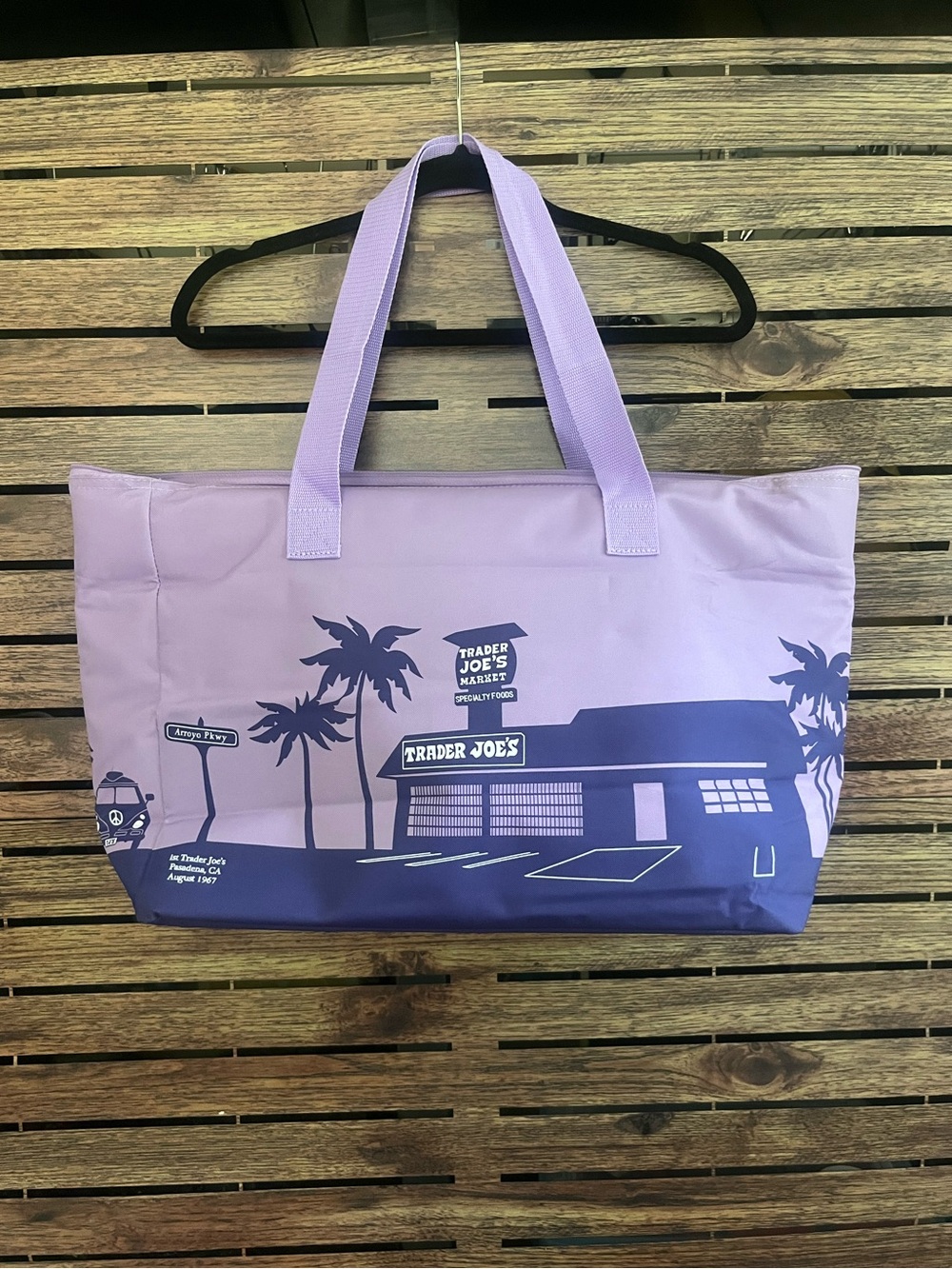 Trader Joe’s Lavender Reusable Insulated Bag LARGE SIZE